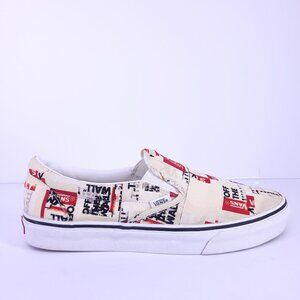 Vans Classic Slip-On Off The Wall Logo Print Shoes Mens 10.5 / Womens 12